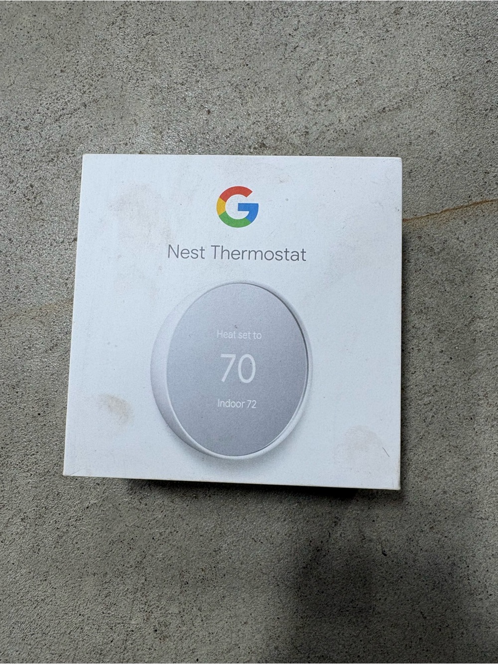 Google Nest Thermostat G4CVZ Programmable Wi-Fi Thermostat New Open Box White